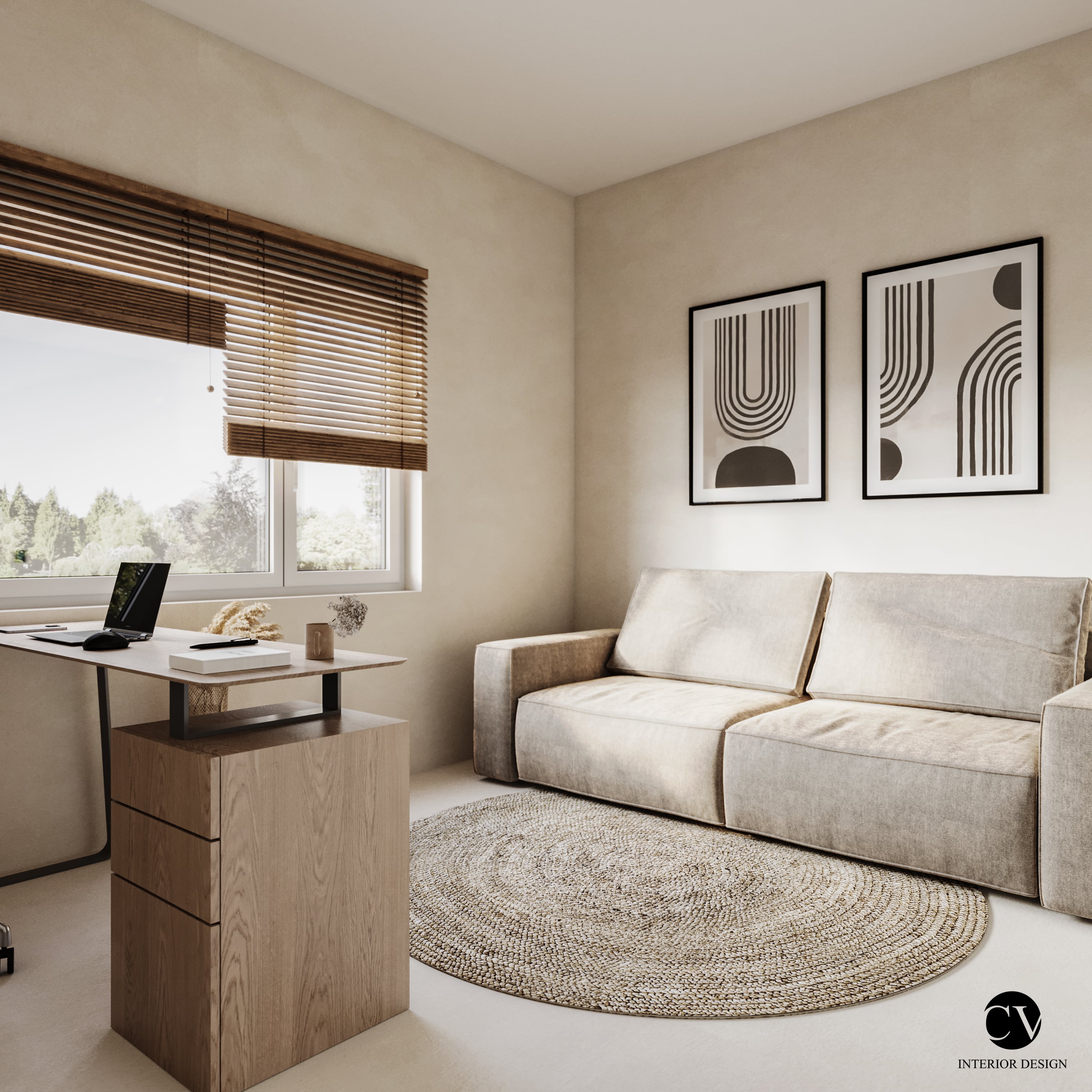 Design Interior Japandi Birou 2